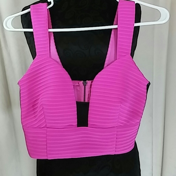 Express Tops - New Express Crop Top Sexy Hot Pink Size SP #E3